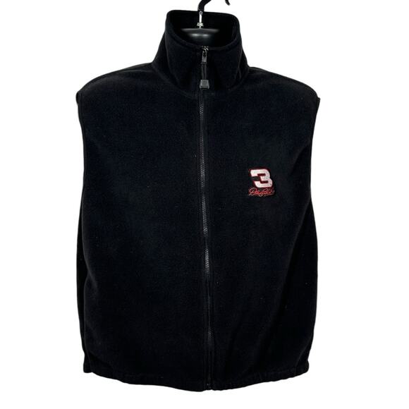 Dale Earnhardt Competitor’s View Vintage Zip Up Black Fleece Vest Size Large - Picture 9 of 9